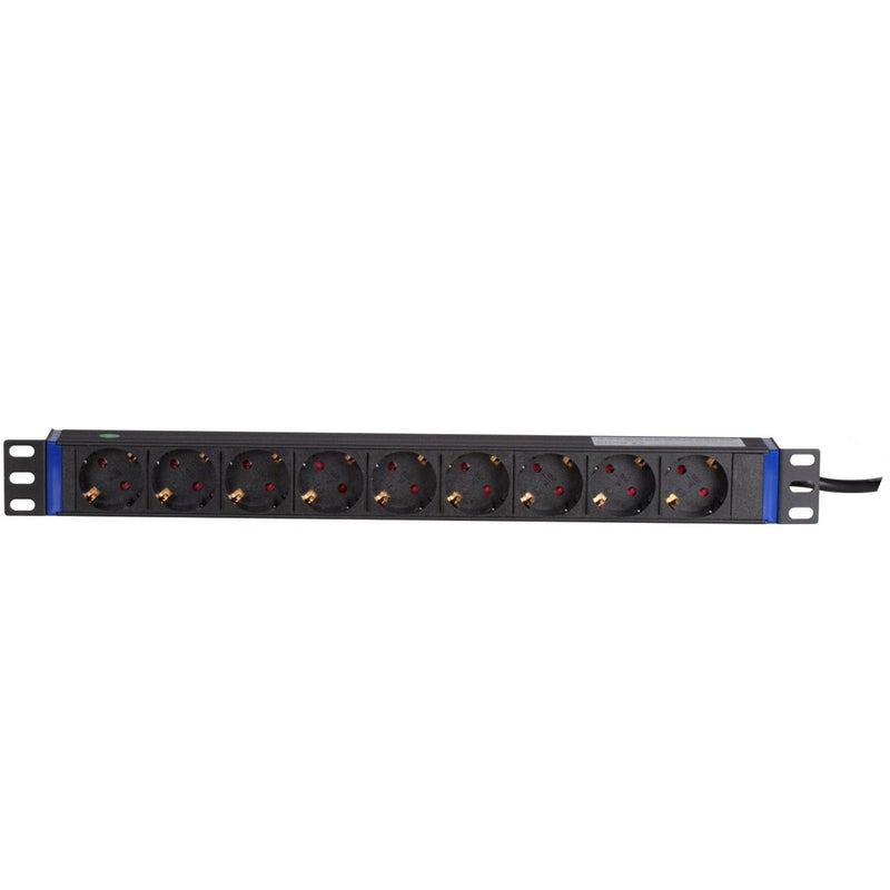 Load image into Gallery viewer, Dsi 19 inch 9 voudige stekkerdoos stekkerdoos (zwart)