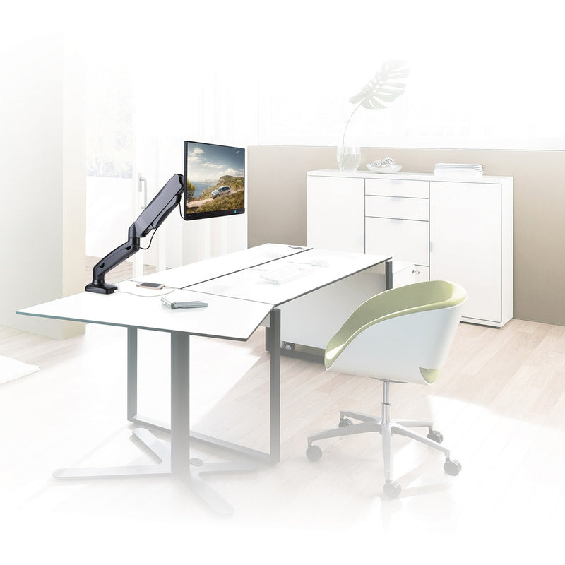 Load image into Gallery viewer, Act connectivity monitorarm office met gasveer, 1 scherm (zwart)