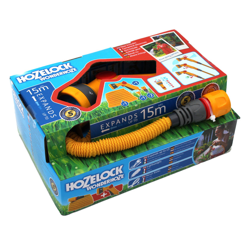 Load image into Gallery viewer, Hozelock wonderhoze 15 meter + multispraypistool slang (geel)