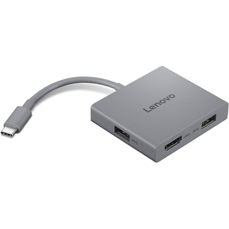 Afbeelding laden in galerijviewer, Lenovo usb-c 4 in 1 hub gen2 usb-hub (grijs)