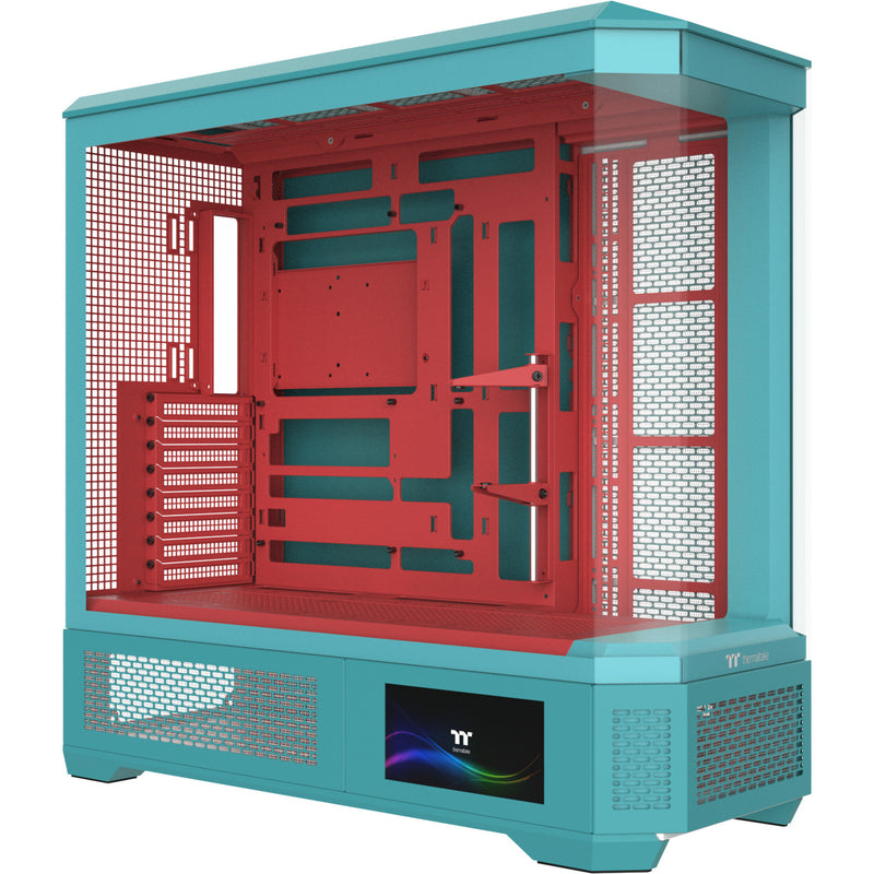 Afbeelding laden in galerijviewer, Thermaltake view 600 tg mint strawberry big tower behuizing (mint bes | 2x usb-a | 1x usb-c | tempered glass)