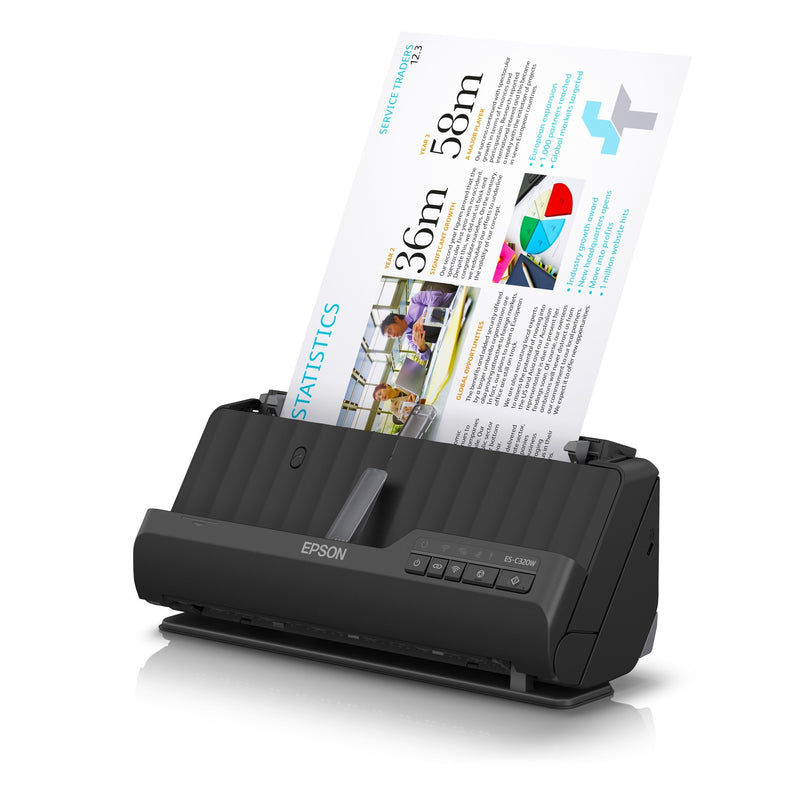Load image into Gallery viewer, Epson es-c320w compacte a4-documentscanner met wi-fi-connectiviteit en u-traject (zwart, a4, a5, a6, b5)