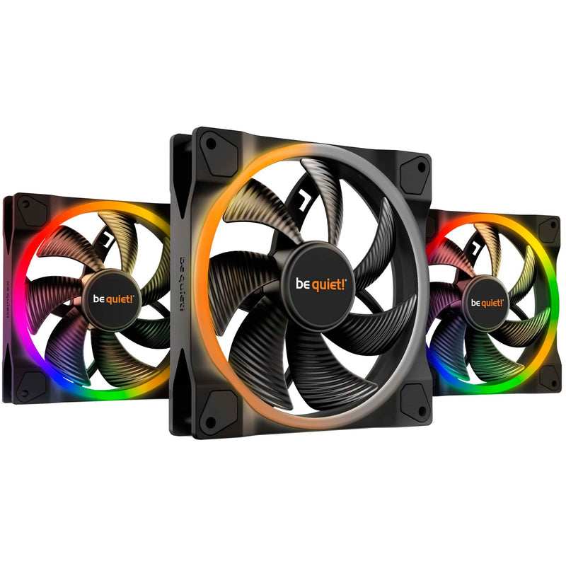Load image into Gallery viewer, Be quiet! light wings pwm rgb case fans (zwart, 3 stuks, 140 x 140 x 25 mm)