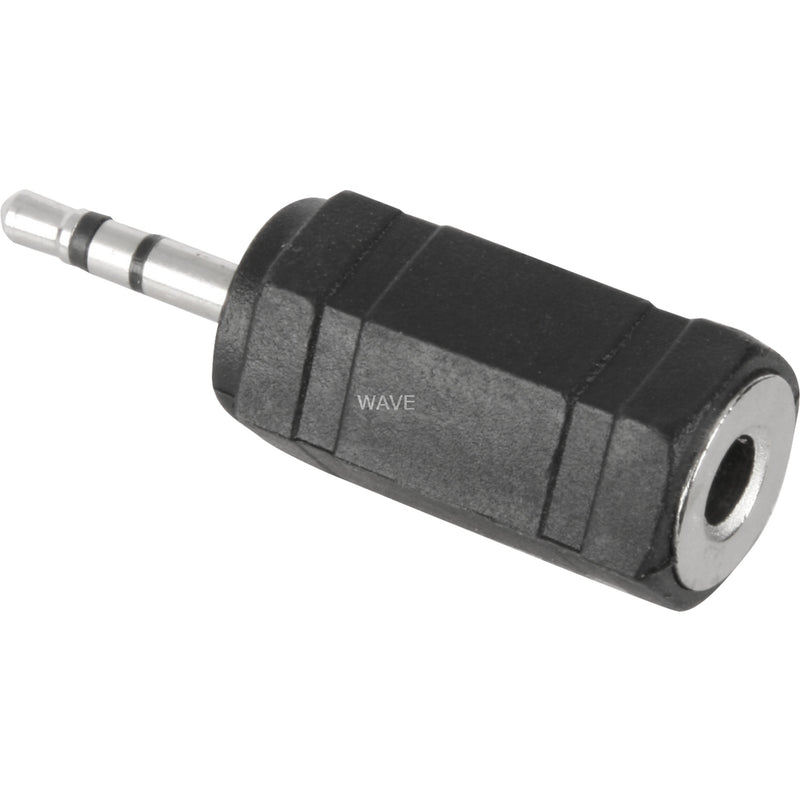 Load image into Gallery viewer, Goobay adapter 2.5 mm male jack > 3.5 mm female port (zwart zilver, stereo)