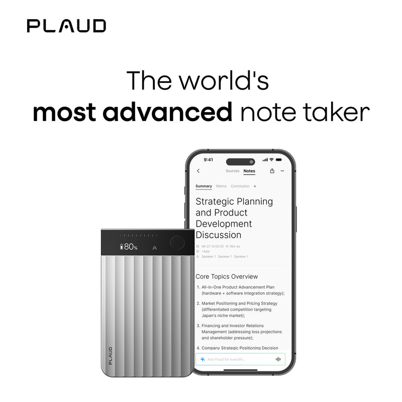 Afbeelding laden in galerijviewer, Plaud note pro dicteerapparaat (zilver, 64 gb, bluetooth (ble 5.4), dual-band wi-fi (2.4ghz 5ghz))