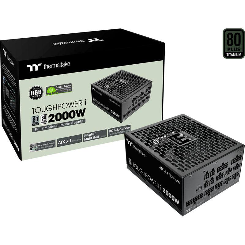 Load image into Gallery viewer, Thermaltake toughpower i modulaire 2000 watt voeding (zwart, 4x 12v-2x6, 8x pcie)