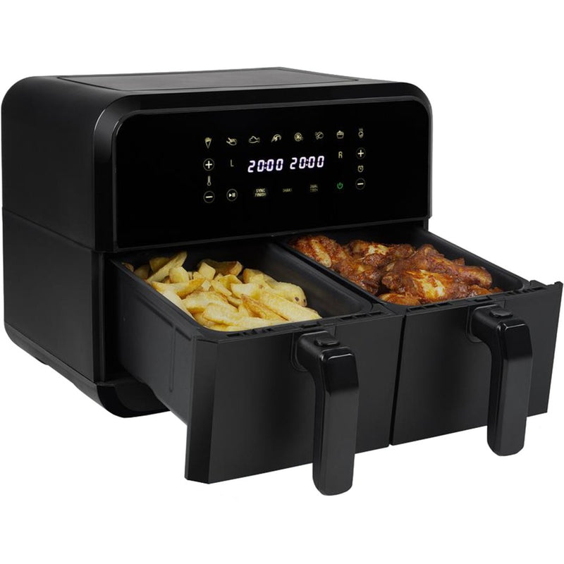 Load image into Gallery viewer, Princess 182068 double basket airfyer heteluchtfriteuse (zwart, 2x 4 liter)