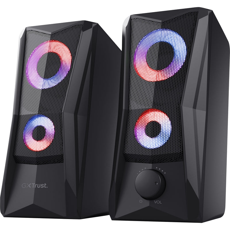 Load image into Gallery viewer, Trust gxt 606 javv rgb verlichte 2.0 speakerset pc-luidspreker (zwart)