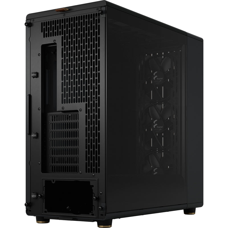 Afbeelding laden in galerijviewer, Fractal design north xl rc charcoal black tg dark midi tower behuizing (zwart houtkleur | 2x usb-a | 1x usb-c | tempered glass)