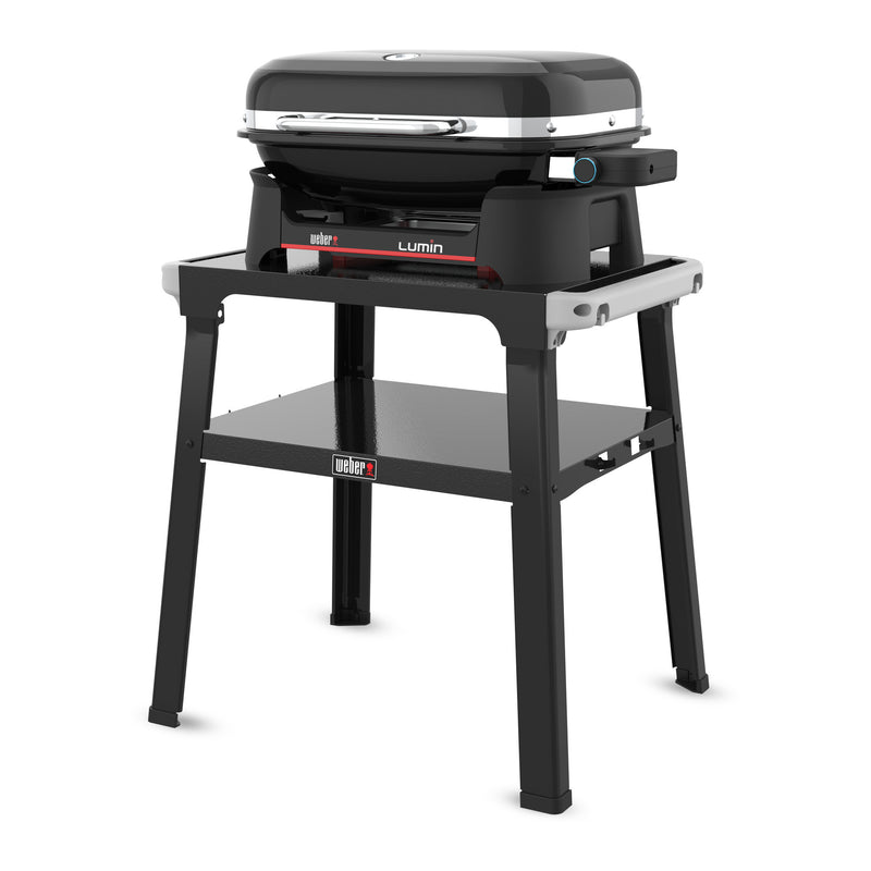 Load image into Gallery viewer, Weber lumin compact elektrische barbecue voor buiten met onderstel (zwart, 4 tot 6 personen, grilloppervlak 1561 cm²)