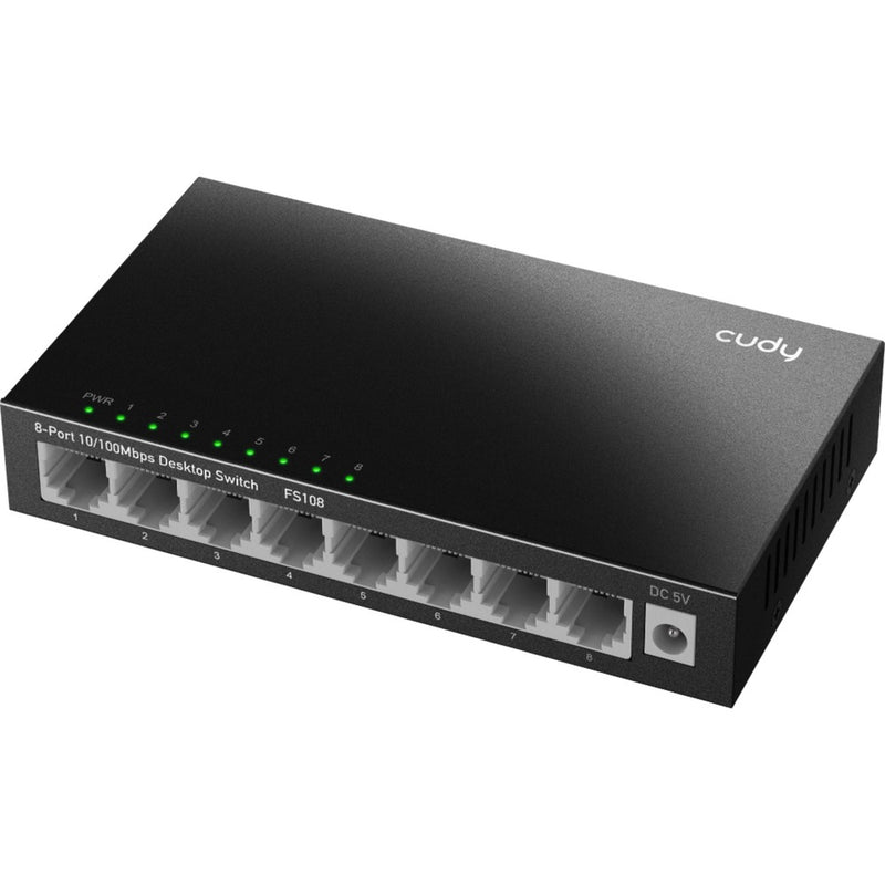 Afbeelding laden in galerijviewer, Cudy 8-port 10 100 mbps desktop switch (zwart)