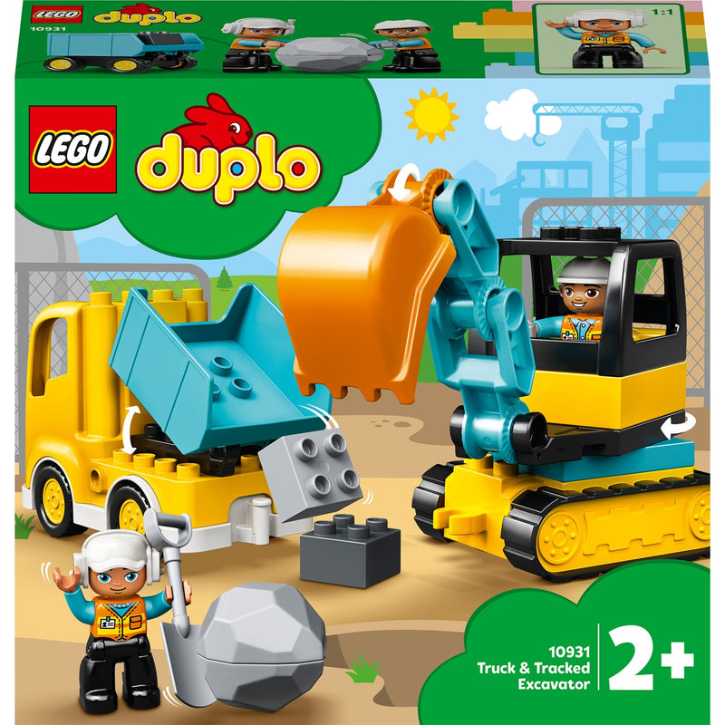 Load image into Gallery viewer, Lego duplo - truck graafmachine met rupsbanden constructiespeelgoed (10931)