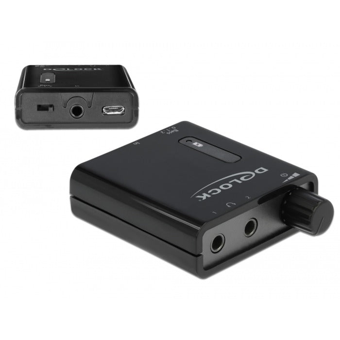 Load image into Gallery viewer, Delock portable stereo hoofdtelefoon versterker (zwart)