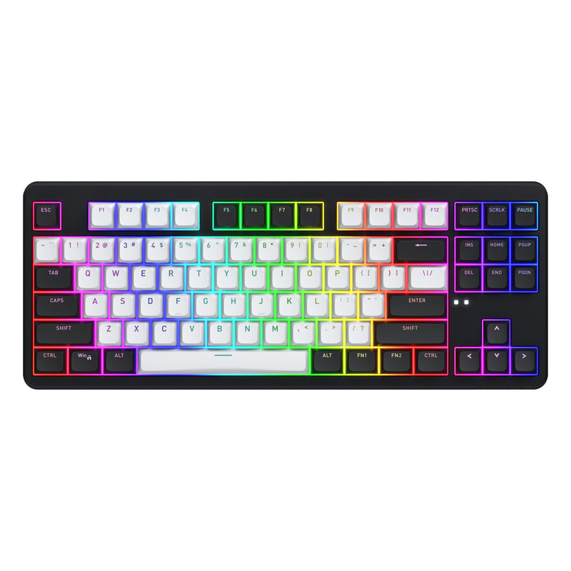 Load image into Gallery viewer, Hator rockfall 3 tkl wireless rgb mechanisch gaming toetsenbord (zwart, us lay-out (qwerty), 80% (tkl), rgb, pbt keycaps, hotswap, 2.4 ghz bluetooth usb-c)