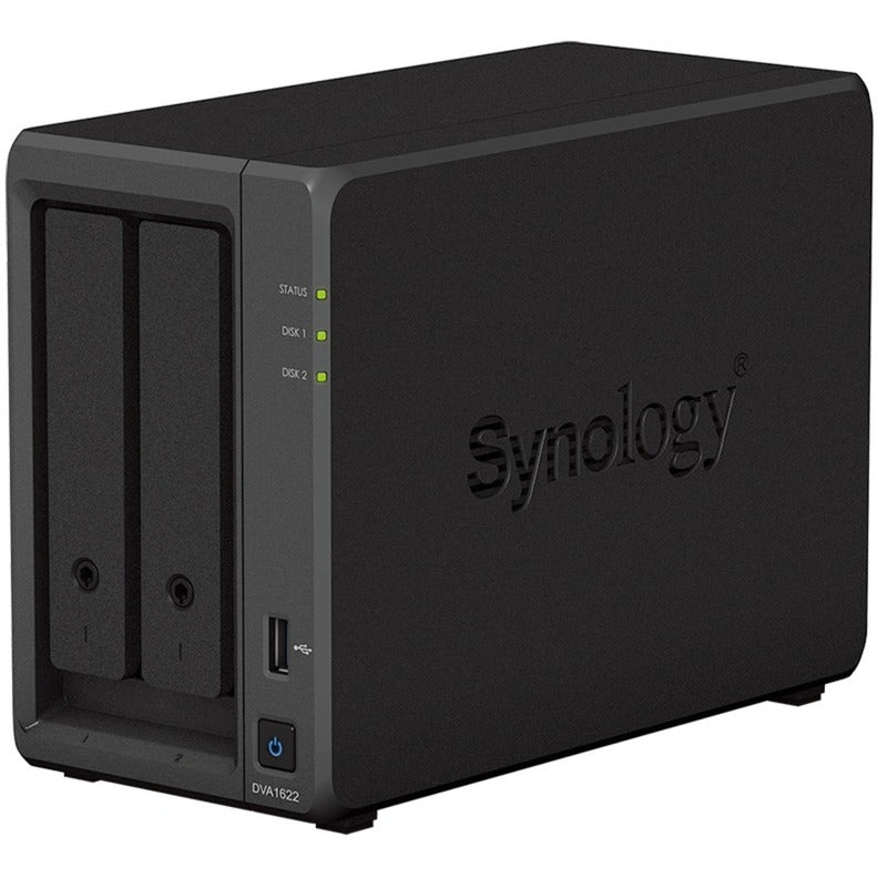 Load image into Gallery viewer, Synology dva1622 netwerk video recorder (zwart, 2x 3.5 hdd slots)
