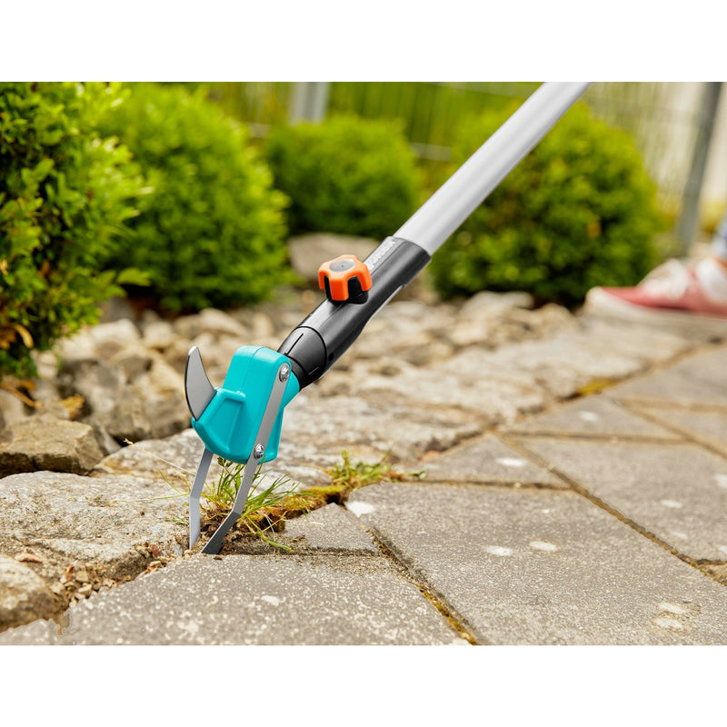 Load image into Gallery viewer, Gardena 2-in-1 combisystem onkruidwieder voor patio’s voegenkrabber (turquoise, 3607-20)