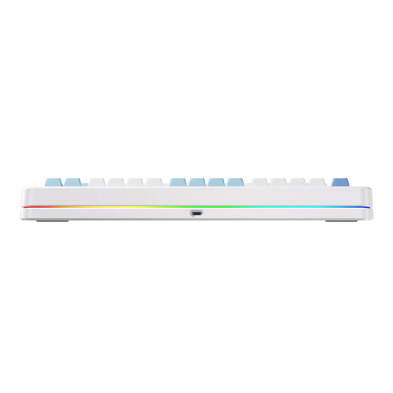 Afbeelding laden in galerijviewer, Mchose x75 v2 blue icy creamsicle custom mechanical keyboard (wit, us lay-out (qwerty), kailh box icy creamsicle, 75%, rgb, hot swap, double-shot pbt, draadloos | bluetooth | usb-c)