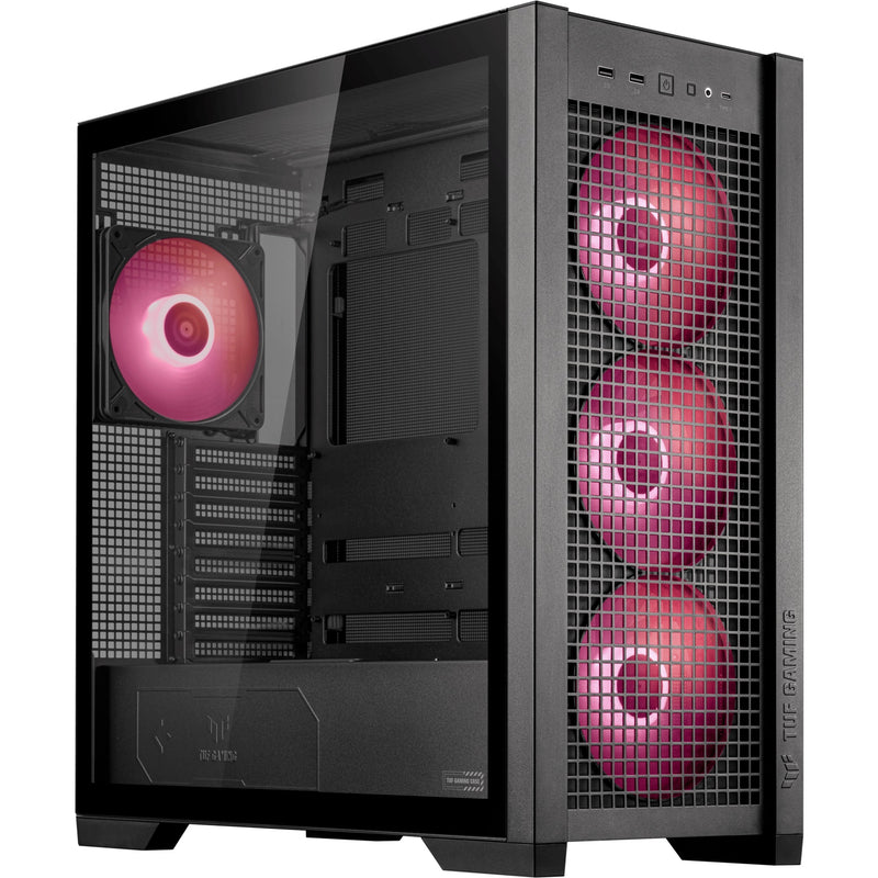 Load image into Gallery viewer, Asus tuf gaming gt302 argb midi tower behuizing (zwart | 2x usb-a | 1x usb-c | rgb | tempered glass)