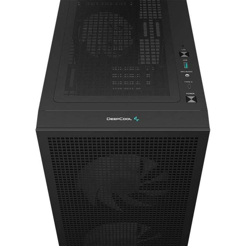 Load image into Gallery viewer, Deepcool ch360 mini tower behuizing (zwart | 1x usb-a | 1x usb-c | rgb | tempered glass)
