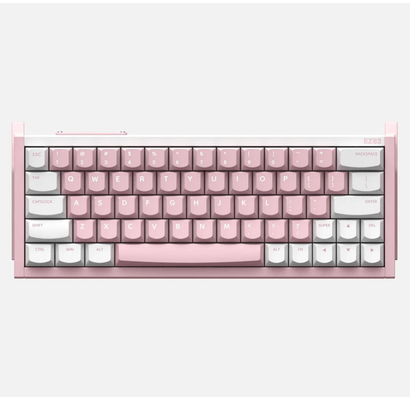 Afbeelding laden in galerijviewer, Iqunix ez63 pink magnetic switch gaming he keyboard (wit, us lay-out (qwerty), gateron jade pro, 60%, rgb, double shot pbt keycaps)
