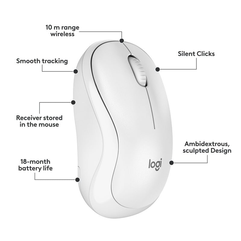 Load image into Gallery viewer, Logitech mk295 silent wireless keyboard and mouse combo, desktopset (grijs, us-international)