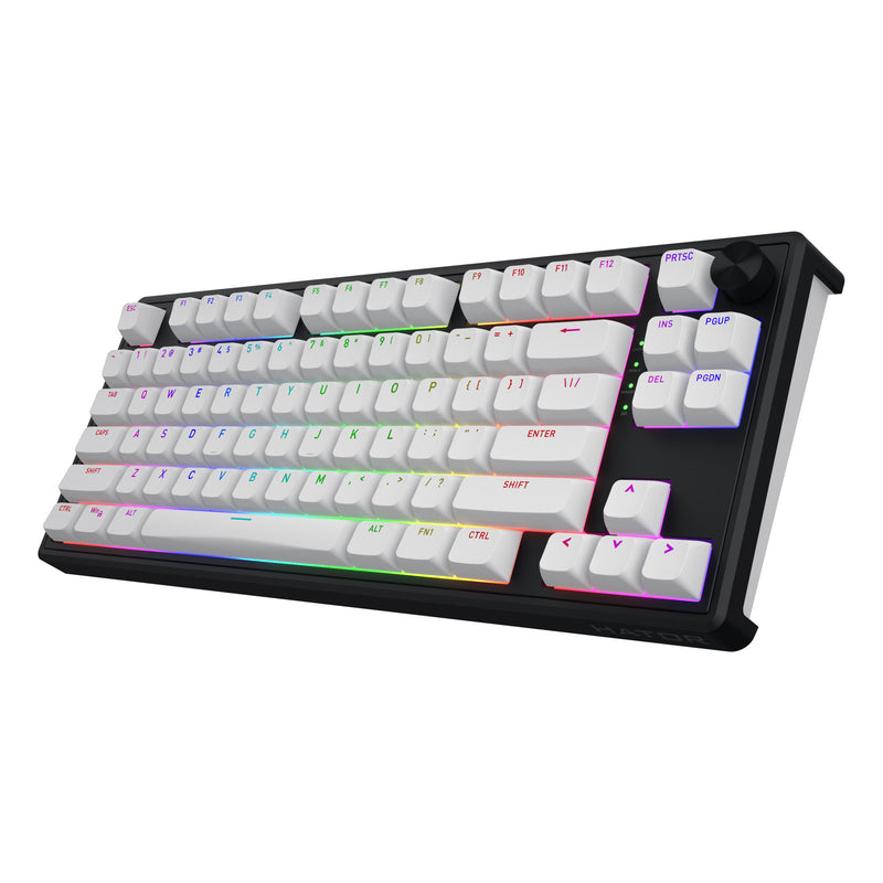 Load image into Gallery viewer, Hator skyfall wireless rgb mechanisch gaming toetsenbord (zwart, us lay-out (qwerty), hator aurum lemon, 80% (tkl), rgb, double shot abs, hot-swap, 2.4ghz | bluetooth | usb-c)