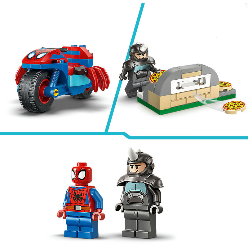 Load image into Gallery viewer, Lego marvel - spidey op zijn motor vs. rhino constructiespeelgoed (11206)