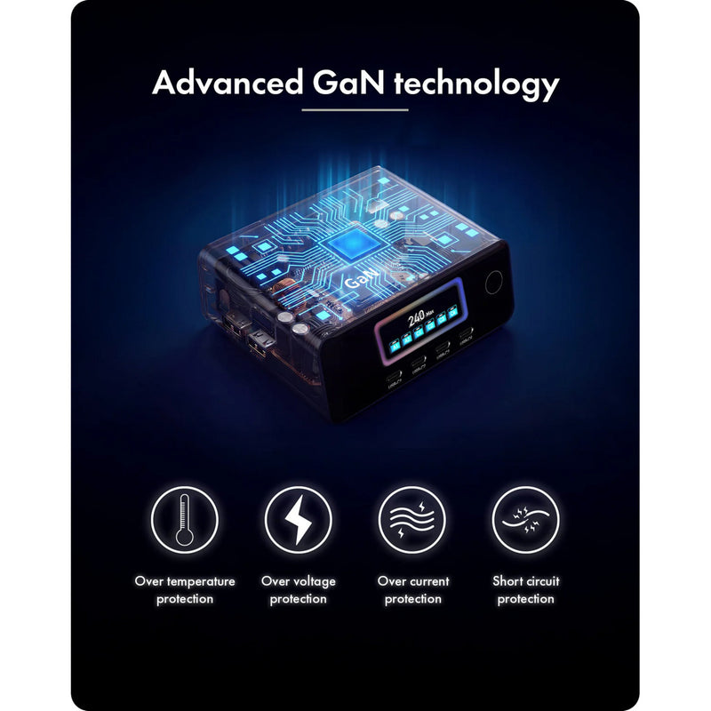 Load image into Gallery viewer, Icy box 240w gan oplaadstation (zwart)