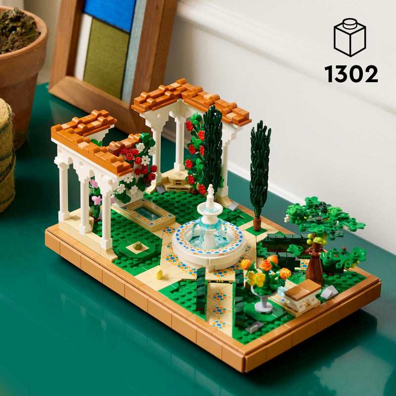 Load image into Gallery viewer, Lego icons - tuin met fontein constructiespeelgoed (10359)