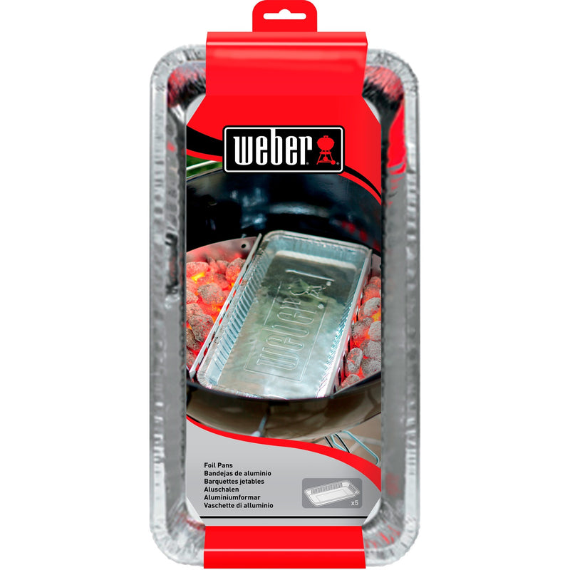 Load image into Gallery viewer, Weber lekbakjes druipschaal (zilver, 5 stuks)
