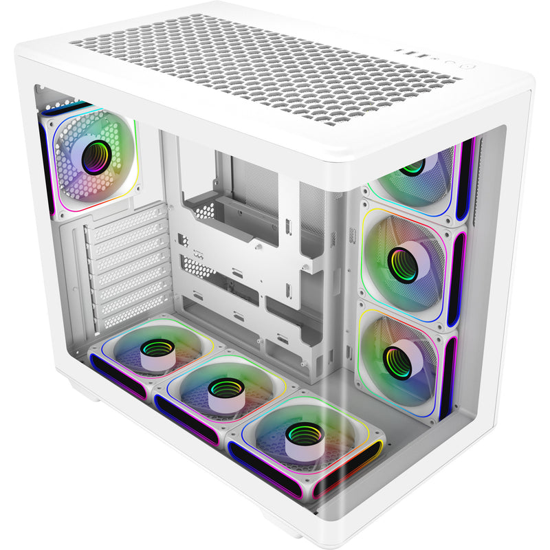 Load image into Gallery viewer, Cooler master elite 600 midi tower behuizing (wit | 2x usb-a | 1x usb-c | tempered glass)