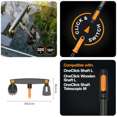 Afbeelding laden in galerijviewer, Fiskars oneclick dakgootreiniger - 1080698