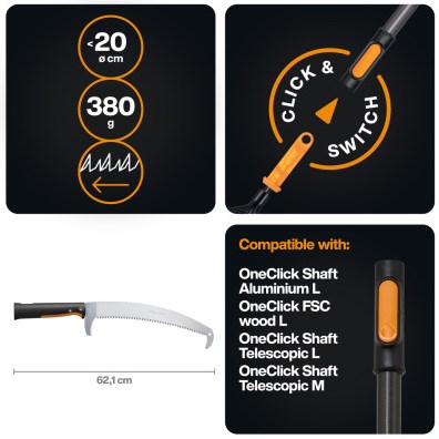 Load image into Gallery viewer, Fiskars oneclick gekromde zaag - 1080690