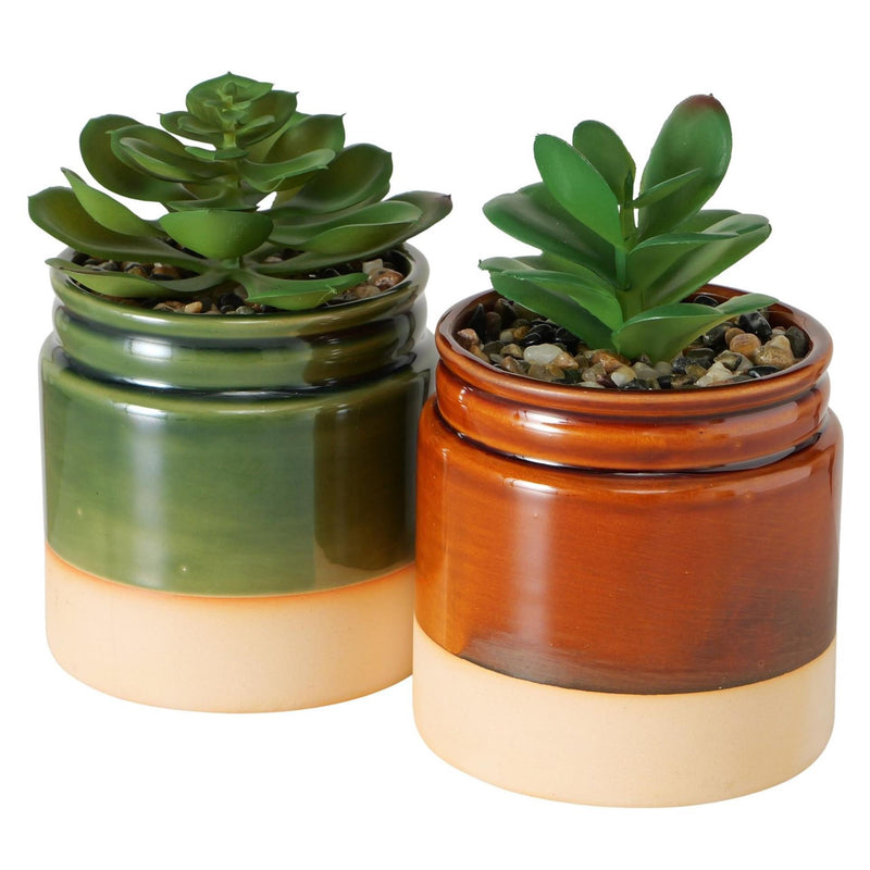 Afbeelding laden in galerijviewer, Boltze home kunstplant succulent in pot ø9,5xh14cm