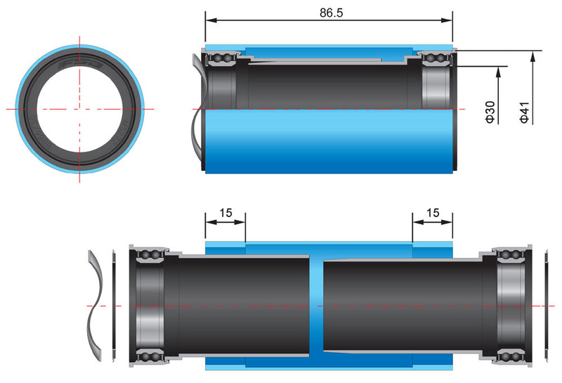 Load image into Gallery viewer, Fsa bb386evo to bb86 bottom bracket