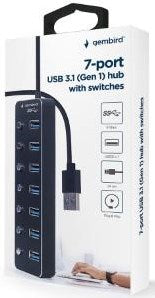 Afbeelding laden in galerijviewer, Enzo gembird usb 3.1 hub 7 poorts - 9510509