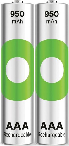Afbeelding laden in galerijviewer, Gp nimh oplaadbare batterij aaa 950ma blister(2) - 3311420