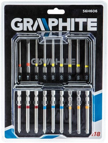 Afbeelding laden in galerijviewer, Graphite bitset | 18-delig | in opbergbox extra lang - 6480223