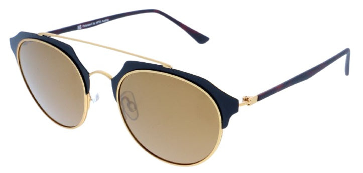 Load image into Gallery viewer, H.i.s Zonnebril unisex 84101 cat. 3 piloot metaal zwart bruin