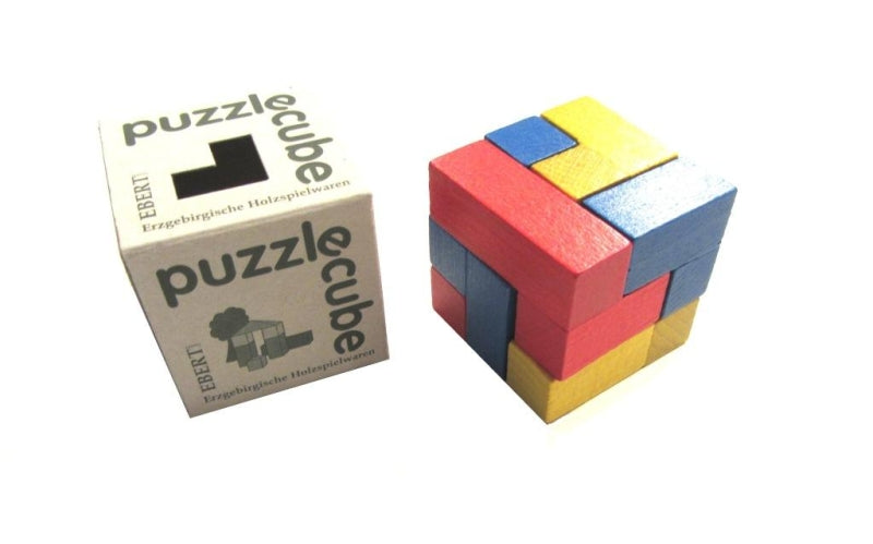 Load image into Gallery viewer, Ebert houten puzzel kubus (gekleurd)