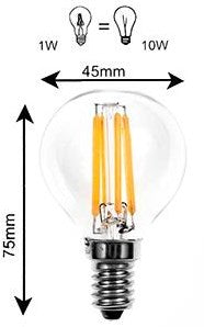 Afbeelding laden in galerijviewer, Enzo hp led kogel e14 1-10w 2200k filament helder - led7928