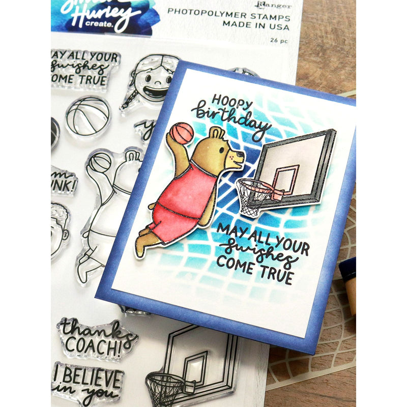 Load image into Gallery viewer, Ranger ink ranger • photopolymer clear stamp slam dunk!