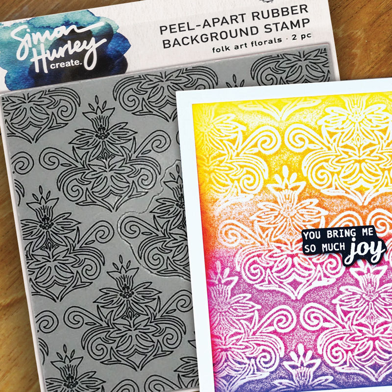 Load image into Gallery viewer, Ranger ink ranger • simon hurley create background stamp folk art florals 15,24x15,24cm