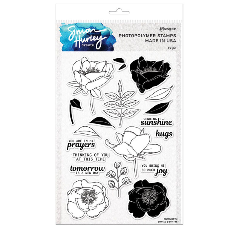 Load image into Gallery viewer, Ranger ink ranger • simon hurley create photopolymer stamps pretty peonies