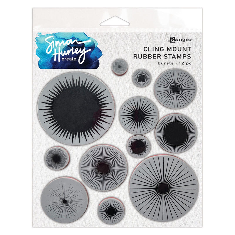 Load image into Gallery viewer, Ranger ink ranger • simon hurley create. cling mount rubber stamp bursts