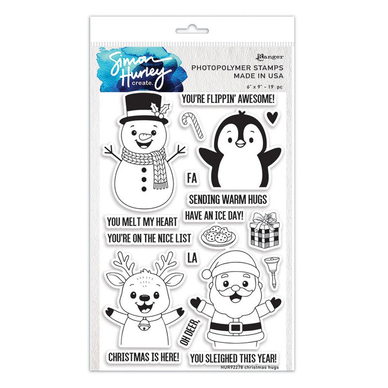 Load image into Gallery viewer, Ranger ink ranger • simon hurley create. photopolymer stamps christmas hugs