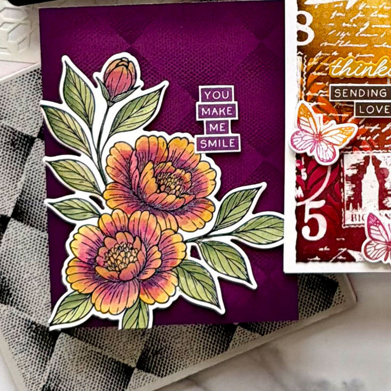 Load image into Gallery viewer, Ranger ink ranger • simon hurley create. background stamp faded diamonds