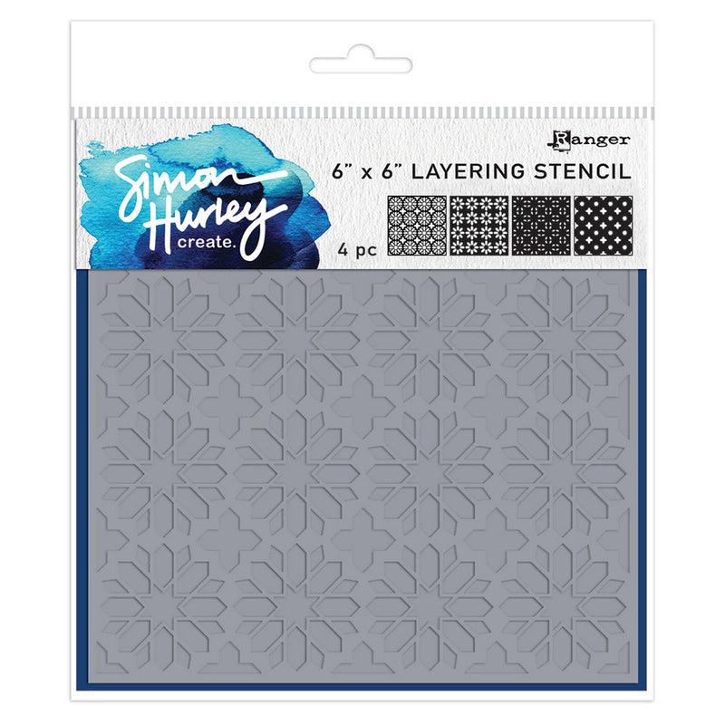 Load image into Gallery viewer, Ranger ink ranger • simon hurley create. stencils star tile 3pcs