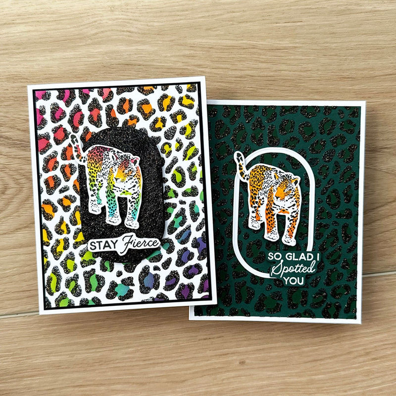 Load image into Gallery viewer, Ranger ink ranger • simon hurley create. stencils leopard 2pcs