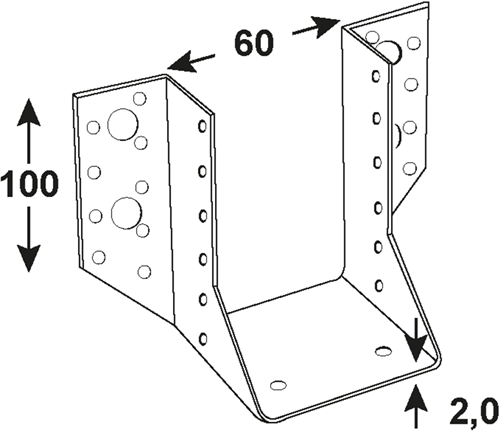 Load image into Gallery viewer, Connex balkschoen type-a 60x100x2 vz - hv1120